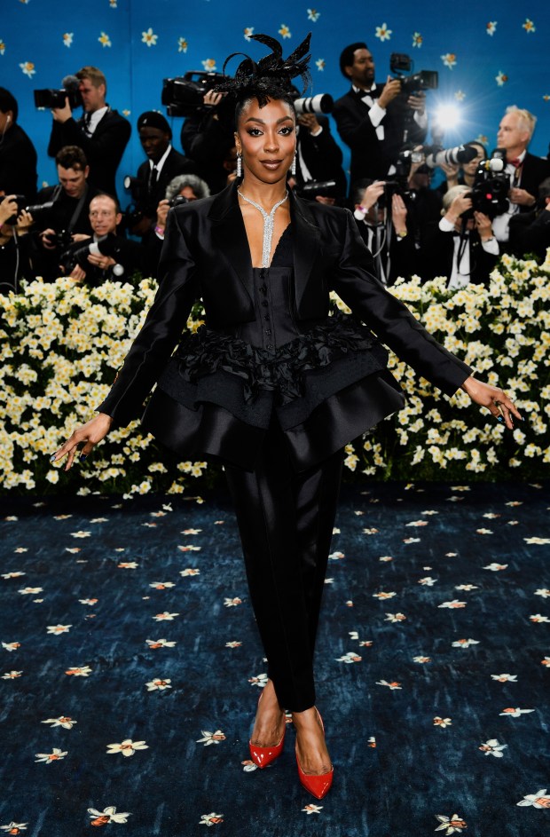 Ego Nwodim attends The Metropolitan Museum of Art's Costume Institute benefit gala celebrating the opening of the "Superfine: Tailoring Black Style" exhibition on Monday, May 5, 2025, in New York. (Photo by Evan Agostini/Invision/AP)