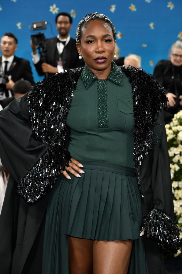 Venus Williams attends The Metropolitan Museum of Art's Costume Institute benefit gala celebrating the opening of the "Superfine: Tailoring Black Style" exhibition on Monday, May 5, 2025, in New York. (Photo by Evan Agostini/Invision/AP)