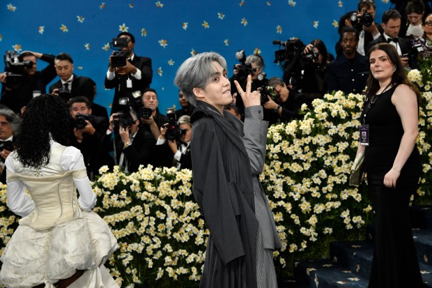 S.Coups attends The Metropolitan Museum of Art's Costume Institute benefit gala celebrating the opening of the "Superfine: Tailoring Black Style" exhibition on Monday, May 5, 2025, in New York. (Photo by Evan Agostini/Invision/AP)