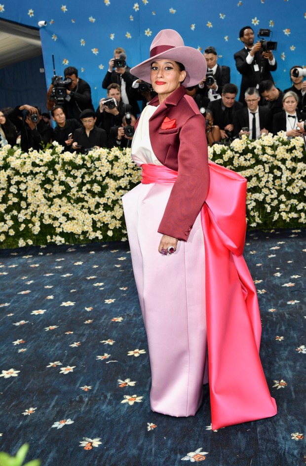 Tracee Ellis Ross attends The Metropolitan Museum of Art's Costume Institute benefit gala celebrating the opening of the "Superfine: Tailoring Black Style" exhibition on Monday, May 5, 2025, in New York. (Photo by Evan Agostini/Invision/AP)