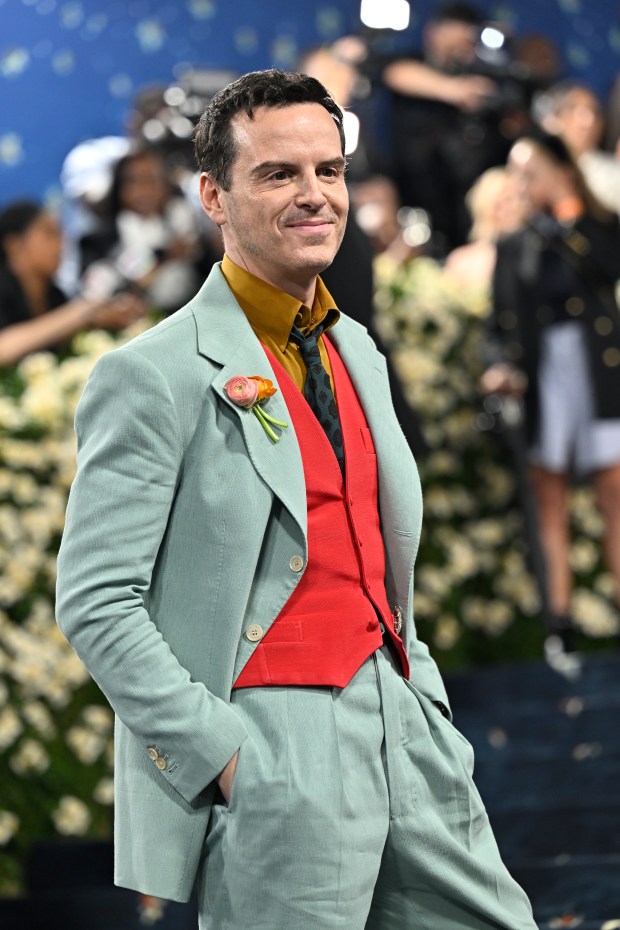 Andrew Scott attends The Metropolitan Museum of Art's Costume Institute benefit gala celebrating the opening of the "Superfine: Tailoring Black Style" exhibition on Monday, May 5, 2025, in New York. (Photo by Evan Agostini/Invision/AP)