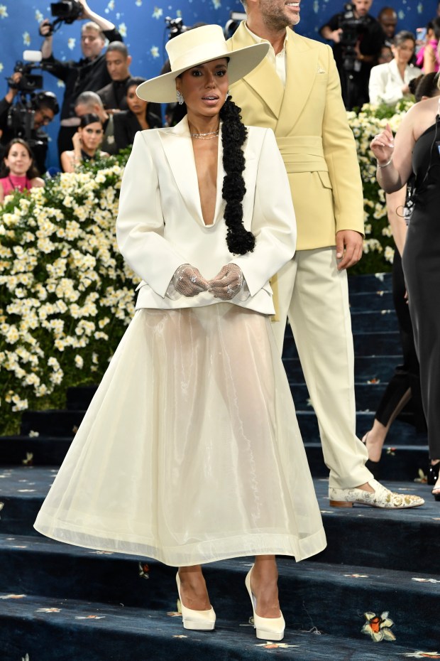 Kerry Washington attends The Metropolitan Museum of Art's Costume Institute benefit gala celebrating the opening of the "Superfine: Tailoring Black Style" exhibition on Monday, May 5, 2025, in New York. (Photo by Evan Agostini/Invision/AP)