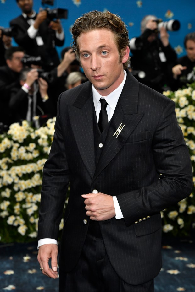Jeremy Allen White attends The Metropolitan Museum of Art's Costume Institute benefit gala celebrating the opening of the "Superfine: Tailoring Black Style" exhibition on Monday, May 5, 2025, in New York. (Photo by Evan Agostini/Invision/AP)