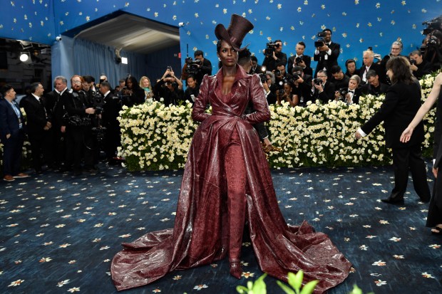 Jodie Turner-Smith attends The Metropolitan Museum of Art's Costume Institute benefit gala celebrating the opening of the "Superfine: Tailoring Black Style" exhibition on Monday, May 5, 2025, in New York. (Photo by Evan Agostini/Invision/AP)