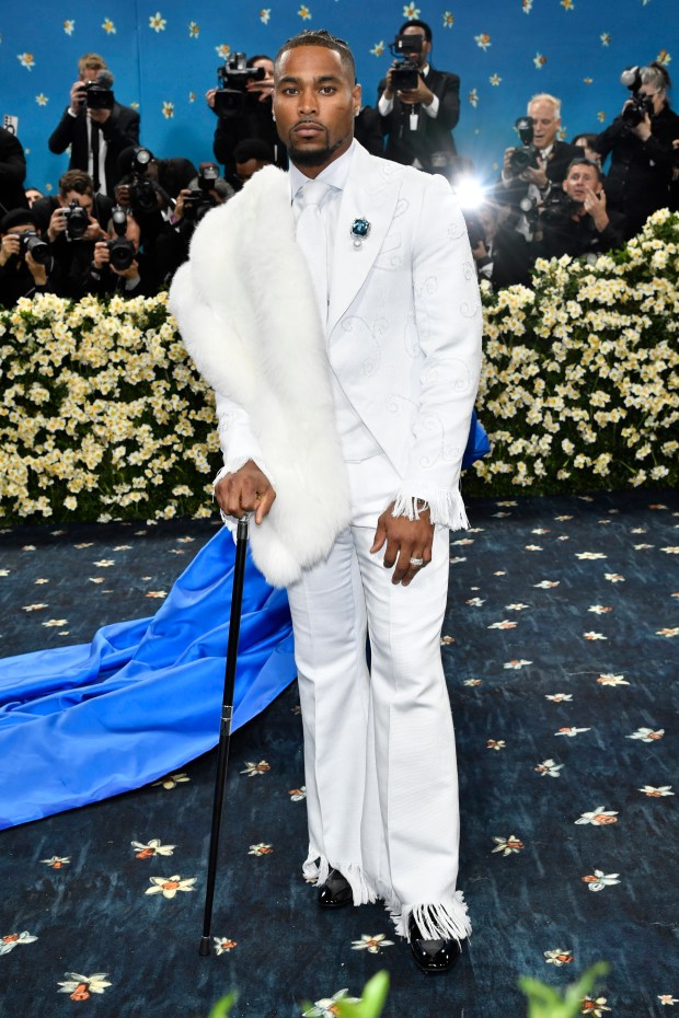Jonathan Owens attends The Metropolitan Museum of Art's Costume Institute benefit gala celebrating the opening of the "Superfine: Tailoring Black Style" exhibition on Monday, May 5, 2025, in New York. (Photo by Evan Agostini/Invision/AP)