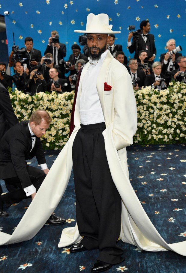 LaKeith Stanfield attends The Metropolitan Museum of Art's Costume Institute benefit gala celebrating the opening of the "Superfine: Tailoring Black Style" exhibition on Monday, May 5, 2025, in New York. (Photo by Evan Agostini/Invision/AP)