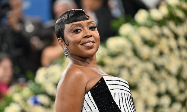 Quinta Brunson attends The Metropolitan Museum of Art's Costume Institute benefit gala celebrating the opening of the "Superfine: Tailoring Black Style" exhibition on Monday, May 5, 2025, in New York. (Photo by Evan Agostini/Invision/AP)