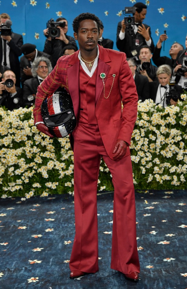 Damson Idris attends The Metropolitan Museum of Art's Costume Institute benefit gala celebrating the opening of the "Superfine: Tailoring Black Style" exhibition on Monday, May 5, 2025, in New York. (Photo by Evan Agostini/Invision/AP)