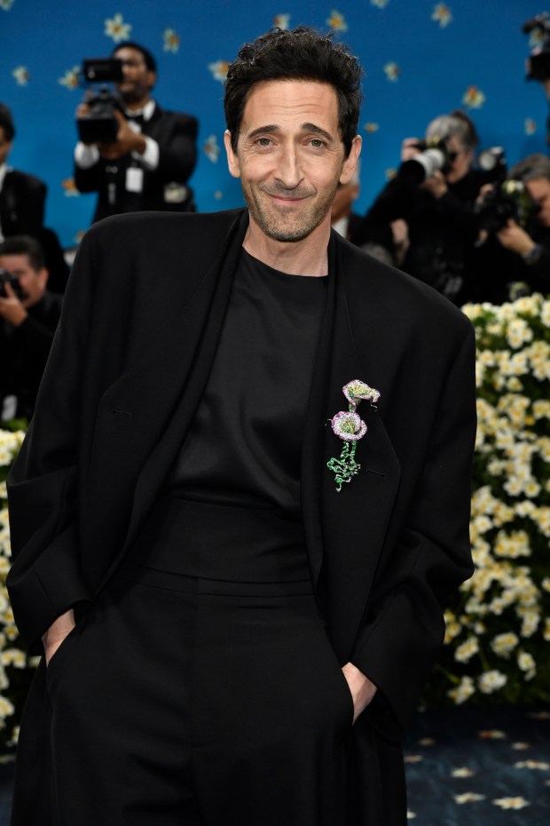 Adrien Brody attends The Metropolitan Museum of Art's Costume Institute benefit gala celebrating the opening of the "Superfine: Tailoring Black Style" exhibition on Monday, May 5, 2025, in New York. (Photo by Evan Agostini/Invision/AP)
