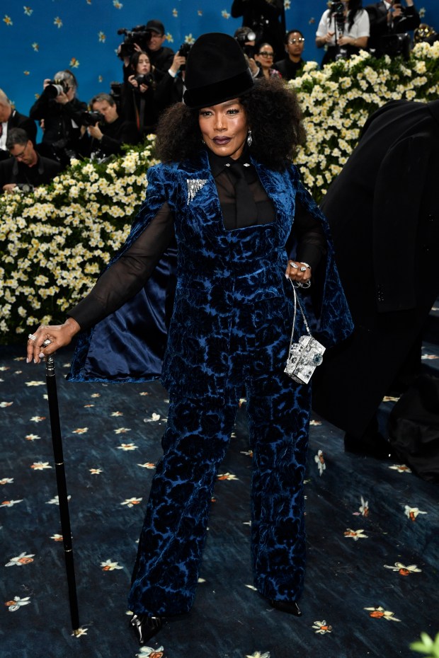 Angela Bassett attends The Metropolitan Museum of Art's Costume Institute benefit gala celebrating the opening of the "Superfine: Tailoring Black Style" exhibition on Monday, May 5, 2025, in New York. (Photo by Evan Agostini/Invision/AP)