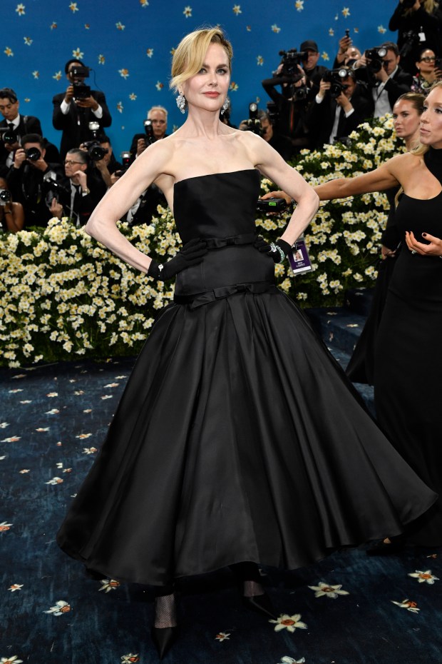 Nicole Kidman attends The Metropolitan Museum of Art's Costume Institute benefit gala celebrating the opening of the "Superfine: Tailoring Black Style" exhibition on Monday, May 5, 2025, in New York. (Photo by Evan Agostini/Invision/AP)