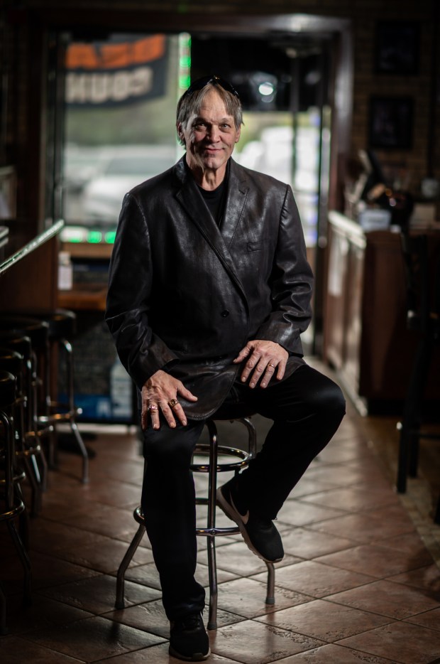 Steve "Mongo" McMichael at his Mongo McMichaels restaurant in Romeoville on April 25, 2019. (Zbigniew Bzdak/Chicago Tribune)